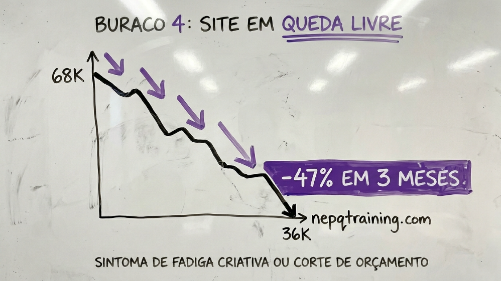 Site em Queda Livre — -47% em 3 meses