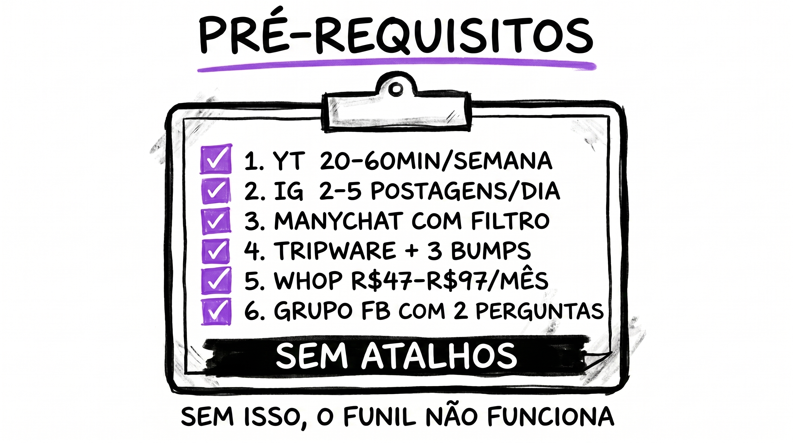 Pré-Requisitos · Sem atalhos